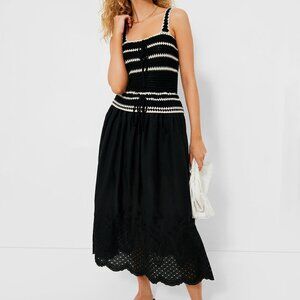 NWT En Saison Black Natural Lucia Maxi Dress, Size Medium